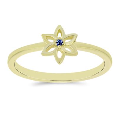 BUY REAL BLUE DIAMOND GEMSTONE RING IN GOLD PLATED FINISH